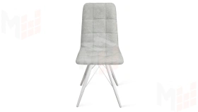 Стул Аспен К3 Белый матовый, Велюр Duna Silver