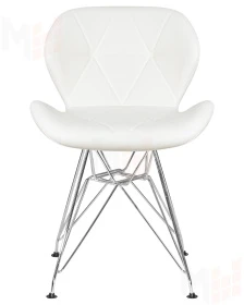 Стул обеденный DOBRIN BUTTERFLY CHROME (ножки хром, цвет белый)