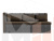 Кухонный диван Метро с углом слева (Коричневый\Серый)