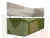 Кухонный прямой диван Стоун с углом правый (Зеленый\Бежевый)