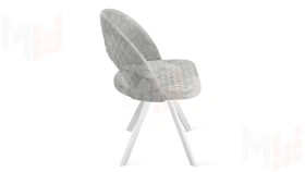 Стул Гэтсби К2 Белый матовый, Велюр Wellmart Silver