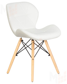 Стул обеденный DOBRIN BUTTERFLY (ножки светлый бук, цвет сиденья белый)