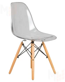 Стул обеденный DOBRIN DSW CASPER (ножки светлый бук, цвет прозрачный)