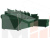 Угловой диван Рейн правый угол (Зеленый)