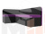 Кухонный угловой диван Форест левый угол (Фиолетовый\Черный)