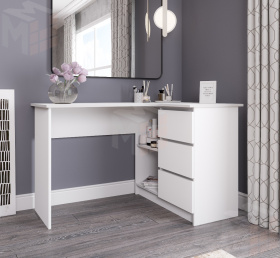 Стол письменный угловой Мори МС-16 белый