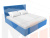 Интерьерная кровать Кариба 180 (Голубой)