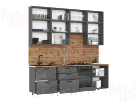 Кухонный гарнитур Рио NEW ЛДСП 2.4 компоновка №4