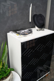 Комод Амстердам (белый/серый графит)