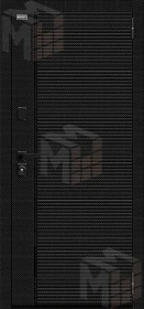 Входная металлическая дверь Лайнер-3 Black Carbon/Off-white