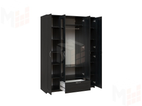 Шкаф Сириус 4 двери 1 ящик (2 зеркала) высокий, венге