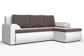 Угловой диван Ванкувер (правый)  Белый, Коричневый