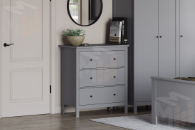 2.08.02.020.4 САГА комод 3 ящика серый