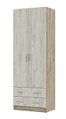 Шкаф 2х створчатый Гармония ШК-603М дуб крафт белый - дуб крафт серый