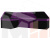 Кухонный угловой диван Дуглас левый угол (Фиолетовый\Черный)