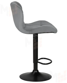 Стул барный DOBRIN BARNY BLACK (серый велюр (MJ9-75))