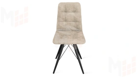 Стул Аспен К3 Черный муар, Велюр Wellmart Dark Beige