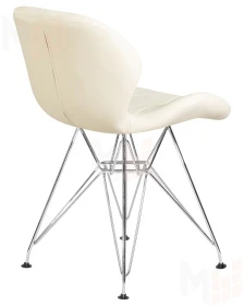 Стул обеденный DOBRIN BUTTERFLY CHROME (ножки хром, цвет кремовый)
