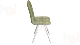 Стул Аспен К3 Белый матовый, Велюр Duna Olive