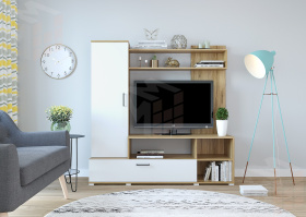 Гостиная ЛИМА (белый/дуб золотой)