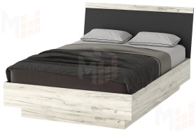 Кровать КРС-1400 СОНАТА с подъёмным механизмом Дуб Крафт белый - Антрацит