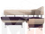 Кухонный угловой диван Альфа правый угол (Фиолетовый\Бежевый)