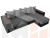 Угловой диван Дубай правый угол (Серый\Черный)