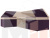 Кухонный угловой диван Дуглас левый угол (Бежевый\Фиолетовый)