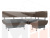 Кухонный угловой диван Альфа правый угол (Серый\Коричневый)