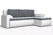 Угловой диван Ванкувер (правый) Белый, Серый