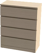 Комод Варма 4 дуб беленый Комод Варма 4 дуб беленый