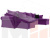 П-образный диван Элис (Фиолетовый)