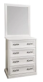 Комод Мишель 4 ящ. узкий белый матовый Комод Мишель 4 ящ. узкий белый матовый