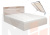 Кровать Ненси 1,6 с подъемным механизмом (ясень/капучино глянец)