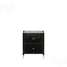 Комод Leset Нирита/Хайди, 2 ящика, Чёрный (Черный/Черный)