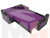 Угловой диван Митчелл левый угол (Фиолетовый\Черный)