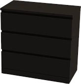 Комод Варма 3 ясень черный Комод Варма 3 ясень черный