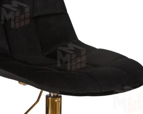 Офисное кресло для персонала DOBRIN MONTY GOLD (чёрный велюр (MJ9-101))