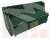 Кухонный прямой диван Лофт (Зеленый\Бежевый)