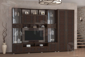 Гостиная Аллегро 4 со шкафом Крокодил Темный