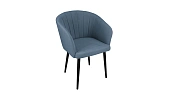 Стул Верона Т6 Черный муар, Велюр D007 пыльно-голубой