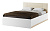 Кровать КР-1600 Беатрис с ПМ дуб Сонома-Белый глянец
