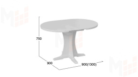 Стол обеденный Amadeo 1 - МО-036 Белый матовый