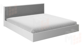 Кровать Копенгаген 1,6 (с настилом) (белый/серый графит)