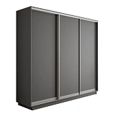 Шкаф-купе Оптим 3-х дверный  1 секция (ЛДСП)  240 см. 1 штанга, 11 полок