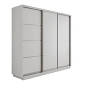 Шкаф-купе Оптим 3-х дверный 4 секции (ЛДСП) 210 см. 1 штанга, 11 полок