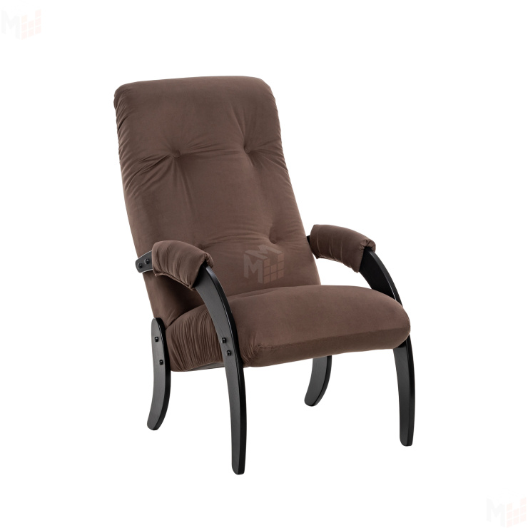 Кресло для отдыха Модель 61 Венге, ткань V 23 (Венге/V23 молочный шоколад)
