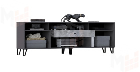 Тумба ТВ Оливия (мрамор глянец/графит)