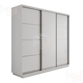 Шкаф-купе Оптим 3-х дверный 4 секции (ЛДСП) 180 см. 1 штанга, 11 полок, 4 ящика