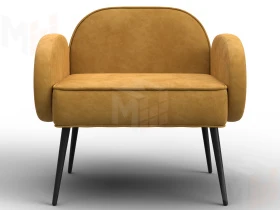 Кресло Лига-086 ( велюр BRUT 10 желтый )